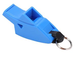 Silbato de Baloncesto, Práctico Silbato Conveniente con Cordón para Acampar para Caminar para Mochileros(azul)