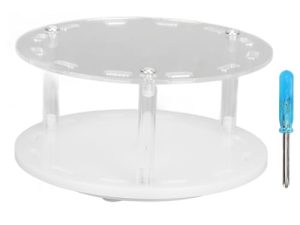 Soporte para Pinzas Acrílicas de 12 Agujeros, Herramienta de Extensión de Pestañas Giratoria, Estante de Exhibición, Suministros de Extensión de Pestañas, Estante de (blanco)