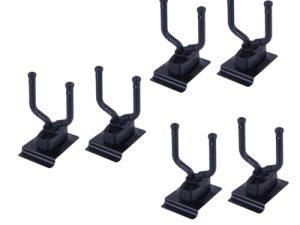 SAFIGLE 6 Piezas gancho de guitarra soporte de pared para ukelele colgador de pared para guitarra percha de metal estante de guitarra de metal Montado en la pared conectar Placa ranurada