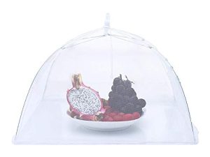 Welltobuy Comida 12 Pulgadas Carpas Malla Plegable Extraíble Lavable Moscas Cubierta Mesa Cubierta Plato Cuadrado para Evitar Moscas Insectos Mosquitos