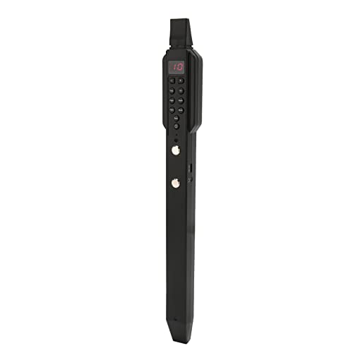 Mini Instrumento de Viento Digital, Instrumento de Viento Electrónico 12 Acompañamientos Boquilla Extraíble Recargable Negro 10 Tonos para Windows para Android(Negro)