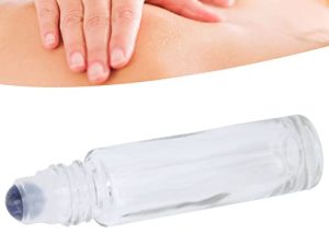 Botella de Rodillo de Aceite Esencial, Diseño de Bola Rodante de Boca de Botella Sellado Y Botella de Aceite Esencial Duradera a Prueba de Fugas para Perfume Y Brillo de Labios para(azul veteado)