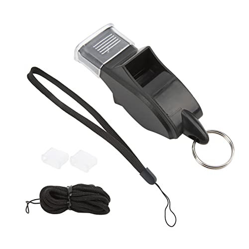 Silbato, Silbato Deportivo Negro Libre de Tóxicos con Sonido Nítido Grande Grueso Profesional para Supervivencia para árbitro para la Escuela