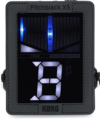 Korg - PB-XS Pitchblack X Series - Afinador de pedal cromático compacto para guitarra/bajo, color negro