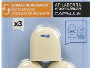 Milan BNM10258 – Pack de 3 gomas de recambio para afilaborra Capsule