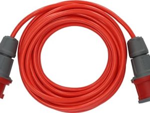 Brennenstuhl BREMAXX® cable alargador CEE 400V/16A (cable de 10 m, 5 polos, uso en exteriores hasta -35°C, Made in Germany) rojo