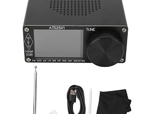 Eujgoov ATS25X1 Upgrade Si4732 Receptor de Radio de Banda Completa FM AM (MW y SW) SSB Receptor de Onda Corta con Pantalla TáCtil a Color de 2,4 Pulgadas Carcasa de AleacióN de Aluminio