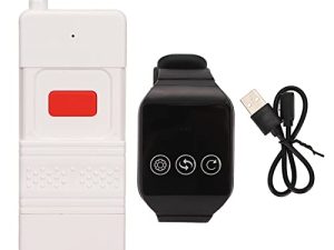 Buscapersonas Inalámbrico para Cuidadores, Botón de Emergencia de un Clic Botón de Llamada SOS Transmisor Receptor Sistema de Alerta de Enfermera, Diseño de Receptor de Reloj Botón de Alerta Inalámbri