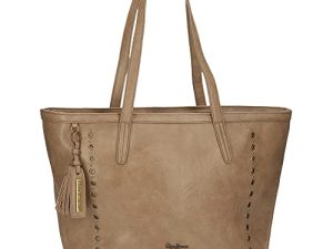 Pepe Jeans Camper Bolso para Portátil 13,3″ Beige 42x49x11 cms Piel sintética