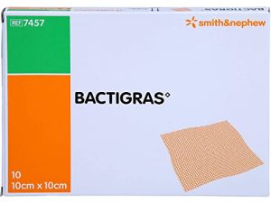 pharmaidea 30982 bactigras medicación estéril, 10 unidades, 10 x 10 cm