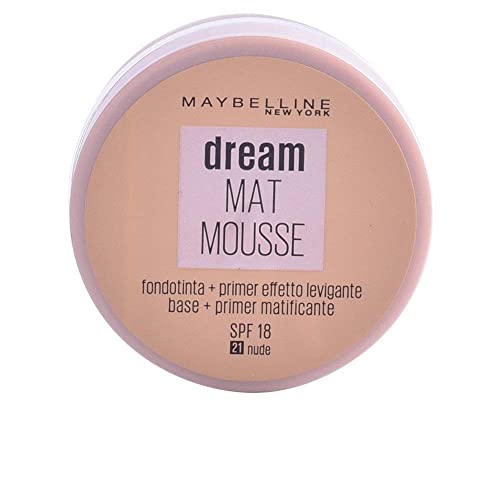Maybelline New York - Dream Mat Mousse, Base de Maquillaje en Mousse, Tono 21 Beige Suave