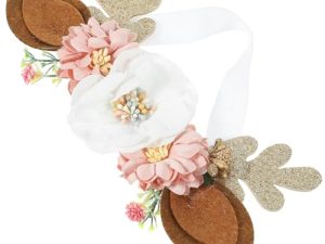 PRETYZOOM Diademas Navideñas para Niñas Diademas Navideñas con Astas De Alce Accesorios para El Cabello Navideños Accesorios De Fotografía Navideña para Bebés Recién Nacidos