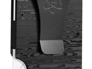 ROSSM Carteras para Hombre con Bloqueo RFID – Tarjetero Hombre Minimalista de Fibra de Carbono y Metal para Tarjetas de Crédito con Pinza y Banda Elástica para Billetes