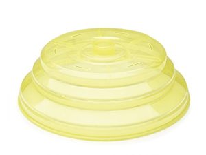 Ibili Tapa para MICROONDAS Plegable, Stainless Steel, Amarillo, 26 x 26 x 3 cm