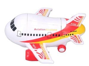 Juguete de Avión Eléctrico, Música Ligera de Rotación de Puerta Elevadora de Juguete de Avión para Juego Diario (Rojo)