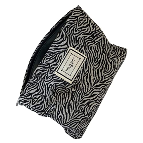 cabilock Bolsa de Maquillaje de Viaje con Estampado de Leopardo Organizador de Bolsas de Cosméticos Estuche de Baño Estuche de Tren Bolsas de Regalo de Lona para Mujeres Y Niñas