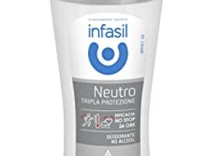Infasil Desodorante Roll On Neutro Triple Protección, eficaz contra el sudor y los malos olores, sin alcohol, 50 ml