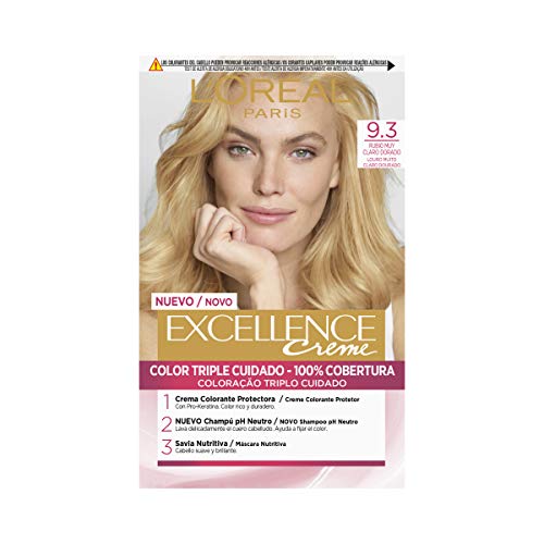 L'Oreal Paris Excellence Creme Tinte Tono 9.3 Rubio Claro Claro Dorado - 50 ml