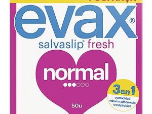 Evax Salvaslip Normal, 50 Unidades, Siéntete Fresca y Limpia Durante Todo el Día