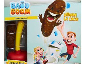 Mattel Games Baño Boom, ¡Atrapa la Caca!, juego de mesa infantil (Mattel FWW30)