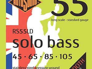 Cuerdas Rotosound para bajo eléctrico SOLO 55 STAINLESS PRESSURE WOUND 4-cuerdas RS55LDStandard 45-105