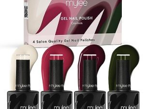 Mylee Cosmos Quad Set de Esmalte de Uñas en Gel 4x10ml UV/LED Nail Art Manicura Pedicura para Uso Profesional y Doméstico – Larga Duración y Fácil de Usar