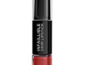 L’Oreal Paris Pintalabios Permanente de Larga Duración Infalible 24H Lipstick, Color Rojo Tono 506 Infalible