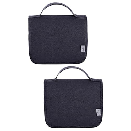 MAGICLULU 2 Piezas Bolsa De Cosméticos Colgante Estuche Cosmético Mujer Bolsa De Maquillaje De Nailon Neceser Colgante Bolsa De Aseo Portátil Constituir Caja De Almacenaje Poliéster