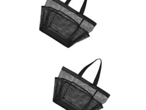 POPETPOP 2 Piezas Bolsa De Lavandería De Malla Bolsa De Ducha De Malla De Baño Bolsa De Aseo Portátil Bolsa De Malla De Ducha Portátil Neceser De Malla Nylon Playa Hombres y Mujeres Bolso