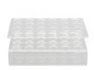 Soporte para Pinzas con 24 Agujeros en Forma de S, Pinzas de Extensión de Pestañas Transparentes de Gran Capacidad, Soporte de Exhibición de Pinzas Urable para Salón de Belleza