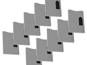 AMONIDA Portatarjetas NFC, Manga de Bloqueo RFID Antirrobo Resistente Al Desgaste Compacto Antidesmagnetización Inteligente para Tarjetas de Crédito (Gris)