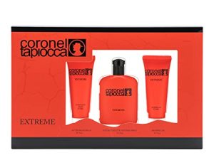 CORONEL TAPIOCCA – Extreme, Estuche de Regalo Hombre, Colonia 75 ml + Gel de Baño 75 ml + After Shave 75 ml, Eau de Toilette Natural y Masculina, Aroma Cítrico Especiado, Fragancia Fresca y Duradera