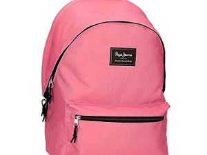 Pepe Jeans Aris Mochila para Portátil Doble Compartimento 15,6″ Rosa 31x44x15 cms Poliéster 20,46L