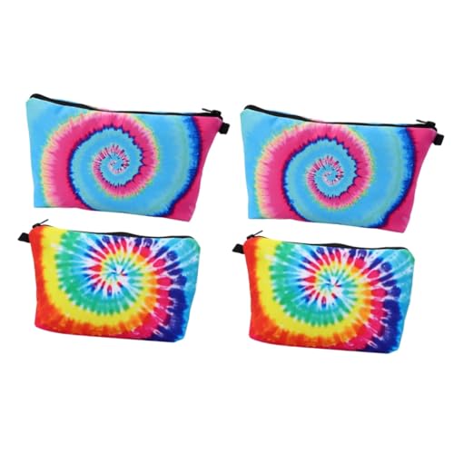 Ipetboom 4 Piezas Bolso De Tocador Neceser para Niñas Bolsa De Viaje para Artículos De Aseo Bolsa De Almacenamiento De Viaje Embragues para Mujeres Bolsos Viajar Poliéster Cosmético Vistoso