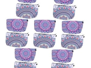 FOMIYES 14 Piezas Bolsa De Cosméticos Maquillaje De Gran Capacidad Bolsa De Cosméticos Impermeable Estuche Cosmético Mujer Bolsa De Aseo Portátil Cremallera Poliéster Bolso Perder