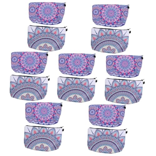 FOMIYES 14 Piezas Bolsa De Cosméticos Maquillaje De Gran Capacidad Bolsa De Cosméticos Impermeable Estuche Cosmético Mujer Bolsa De Aseo Portátil Cremallera Poliéster Bolso Perder