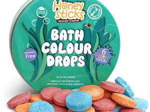 Honeysticks Sales de baño Naturales Infantiles – Ingredientes Naturales – para Tener los baños más Divertidos – Sin Fragancia – 36 cápsulas
