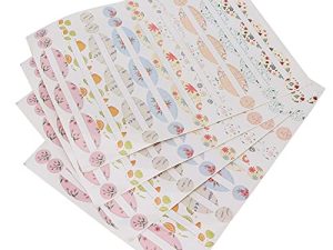 Etiquetas de Aceite Esencial, Yosoo 4 Hojas de Etiquetas de Botella de Aceite Esencial Botella de Perfume Portátil Etiquetas Coloridas Juego de Accesorios Adhesivos