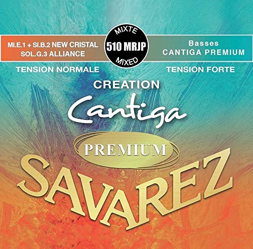 Savarez 510Mrjp Cuerdas para Guitarra Clásica Creation Cantiga Premium Juego Tensión Mezcla Normal/Alta
