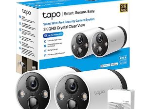 TP-Link Tapo C420S2 – Cámara Vigilancia WiFi Exterior Inalámbrica con Batería Recargable , Resolución 2k, Visión Nocturna, Audio Bidireccional, IP65 a Prueba de Agua