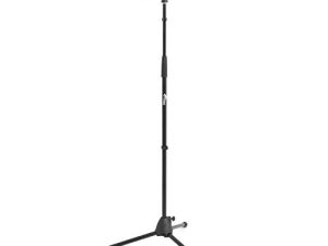 Tiger MCA21-BK – Soporte de micrófono recto con base trípode, ajustable, color Negro
