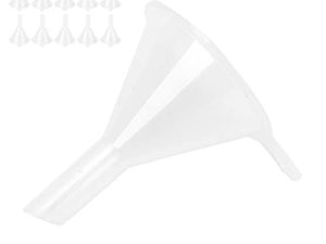 Embudos Transparentes, Yosoo 10 Embudos Transparentes Pequeños Herramientas de Llenado Multiusos para Perfumes de Líquidos Cosméticos