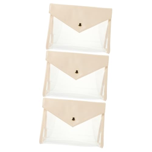 Ipetboom 3 Bolsas De Cosméticos Transparentes para Mujer Bolsas De Viaje Grandes Bolsas De Aseo para Mujer Bolsas De Maquillaje De Plástico Transparente para Mujer Bolsa De Cosméticos