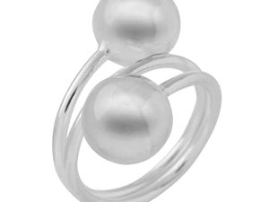 Essence Bijoux | Anillo en Plata de Ley 925 con diseño Tú Y Yo Esferas