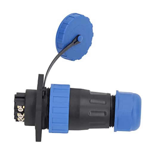 Conector de Alimentación de Aviación, Conector de Enchufe Impermeable Antioxidante PA66, sin Soldadura, Chapado en Oro para Equipos Electrónicos (6 pines)