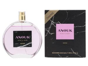 ANOUK – Rose & Noir, Colonia Mujer, 200 ml, Perfume Formato Spray, Eau de Toilette Natural y Femenina, Aroma Dulce y Floral, Fragancia Fresca, Delicada y de Larga Duración