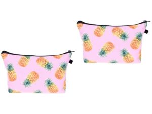 Housoutil 2 Piezas Bolso De Maquillaje Lindo Bolso De Maquillaje Bolsa De Aseo para Mujer Organizador De Artículos De Tocador con Cremallera Bolsa De Aseo para Mujer Bolsa De Cosméticos