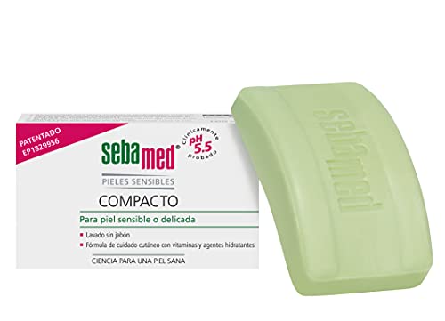 Sebamed Compacto Pastilla De Jabón Sólido Para Una Limpieza Suave Y Profunda, Para Pieles Sensibles, Sin Agentes Alcalinos, Multicolor, 100 Gramo