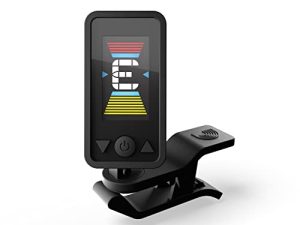 D’Addario Afinador de Guitarra – Eclipse Headstock Tuner – Afinador de Guitarra Española, Afinador Guitarra Eléctrica – Negro