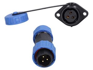 Enchufe Y Zócalo, 10a 250V Macho Hembra IP68 Conector de Aviación Impermeable Eléctrico para Equipos Marinos
